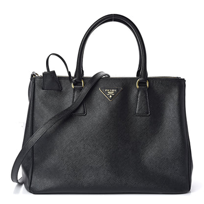 Prada Saffiano Medium Galleria Double Zip Tote Black 1 of 10