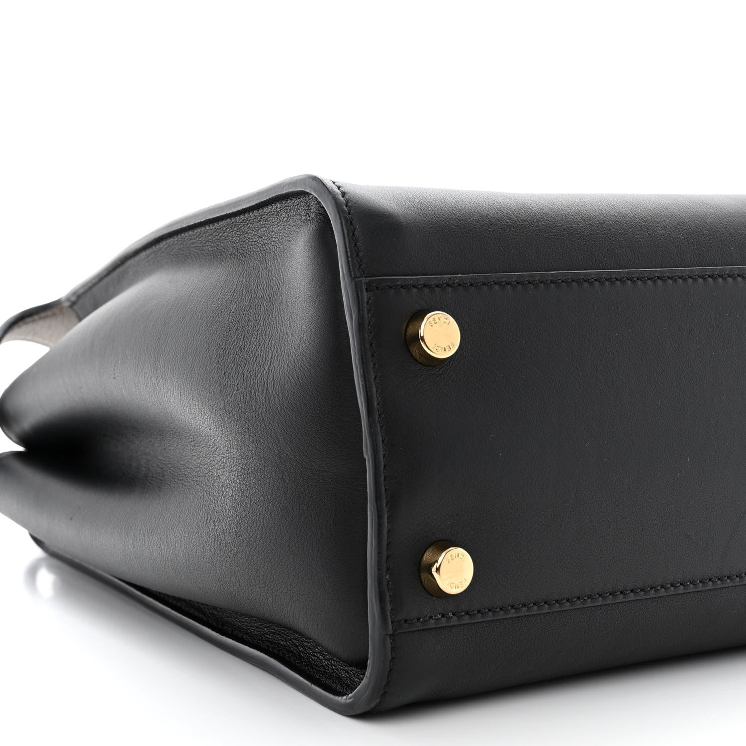 Fendi Vitello Tahiti Burro Large Peekaboo Iconic Essentially Satchel Black Corda 9 of 10