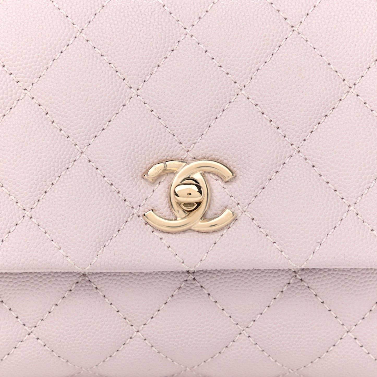 Caviar Quilted Mini Coco Handle Flap Lilas Lilac