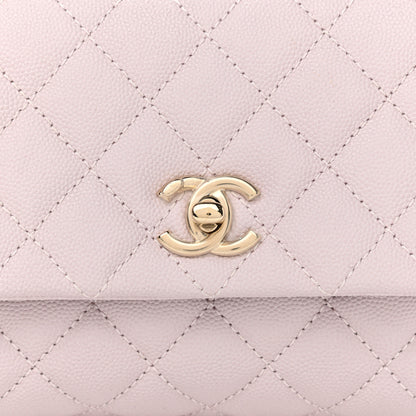Chanel Caviar Quilted Mini Coco Handle Flap Lilas Lilac 7 of 9