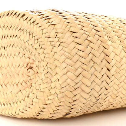 Prada Palmitto Vitello Woven Braided Large Basket Tote Bag Naturale Cognac 9 of 12