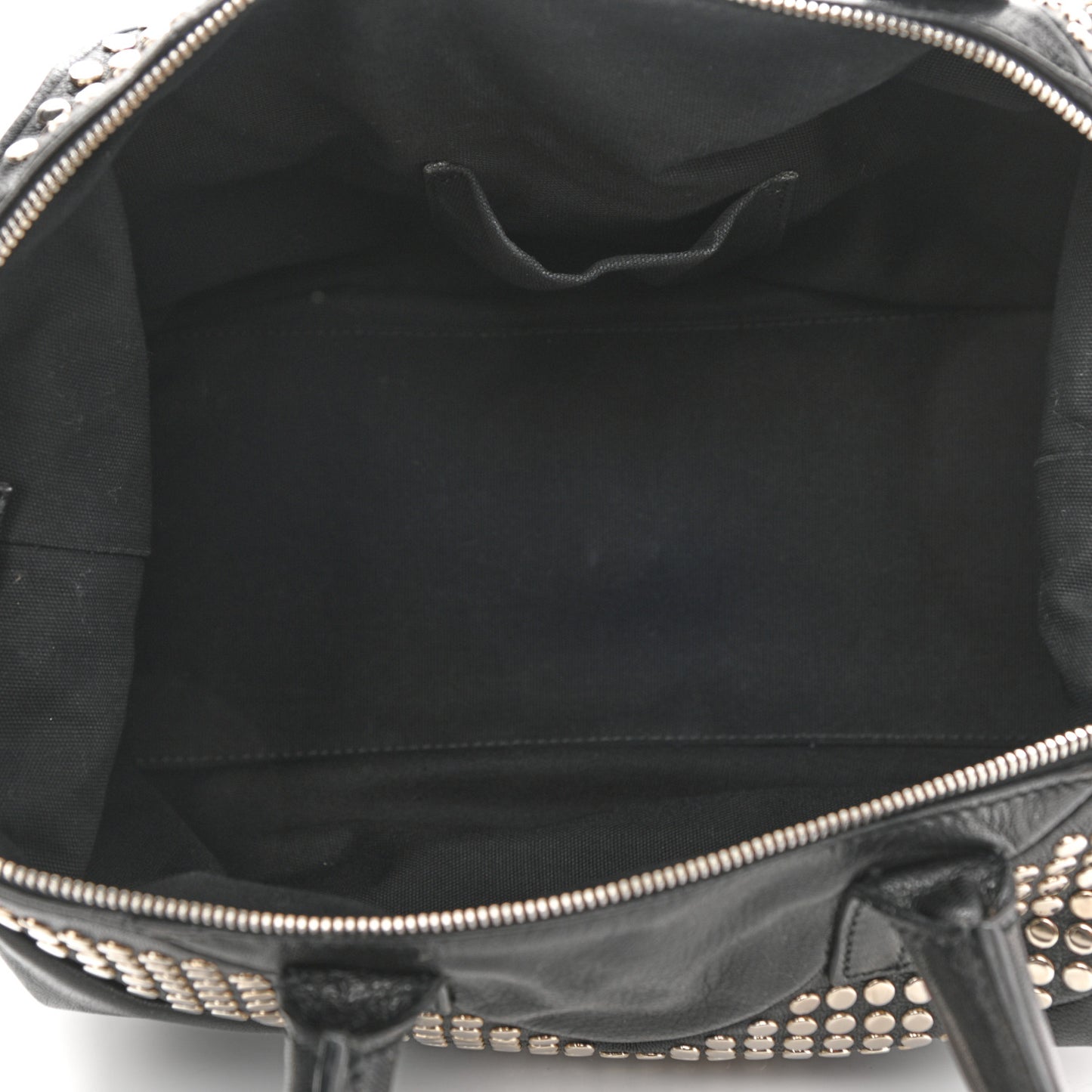 Calfskin Studded Easy Sac Black