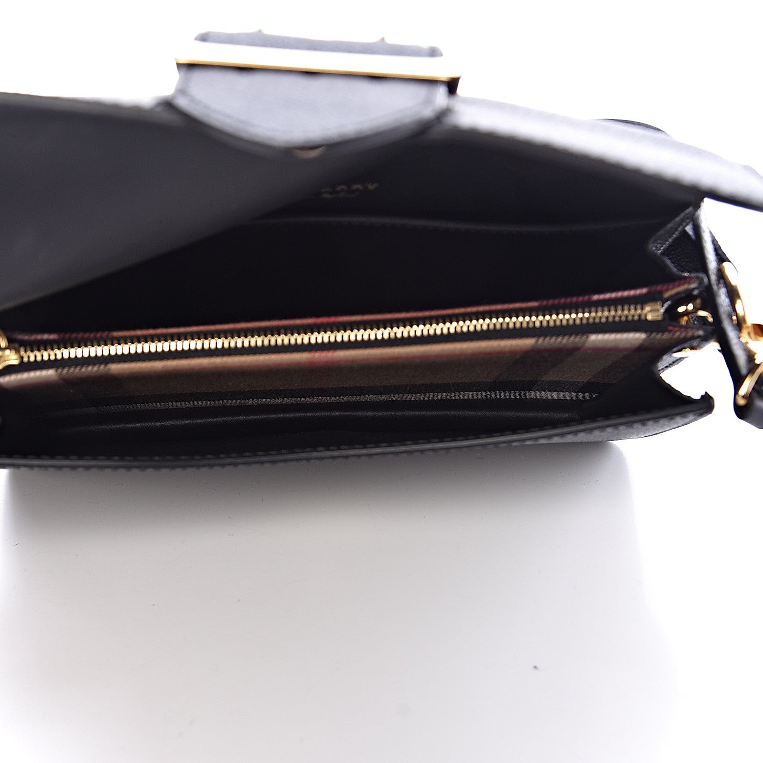 Burberry Soft Grain Calfskin Medium Buckle Crossbody Black 5 of 9