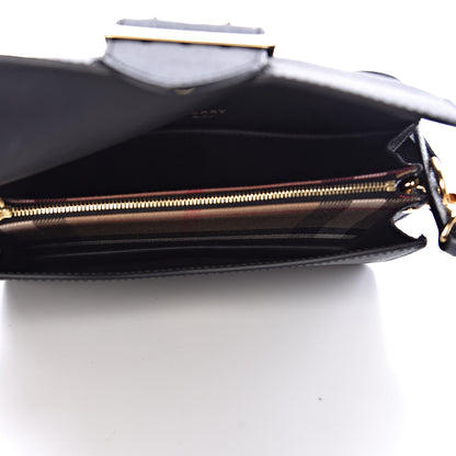 Burberry Soft Grain Calfskin Medium Buckle Crossbody Black 5 of 9