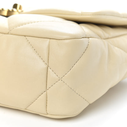 Chanel Lambskin Quilted Medium 19 Flap Beige 9 of 10