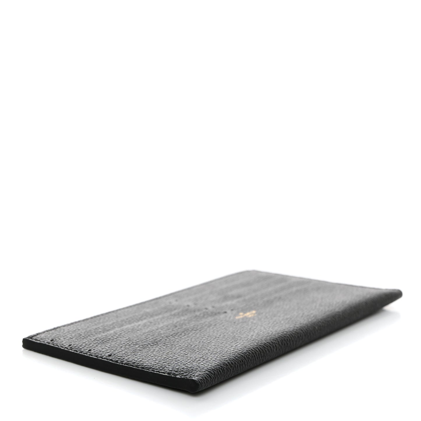 Calfskin Felicie Chain Wallet Card Holder Insert Black