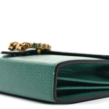 Gucci Calfskin Mini Dionysus Chain Wallet Emerald 10 of 10