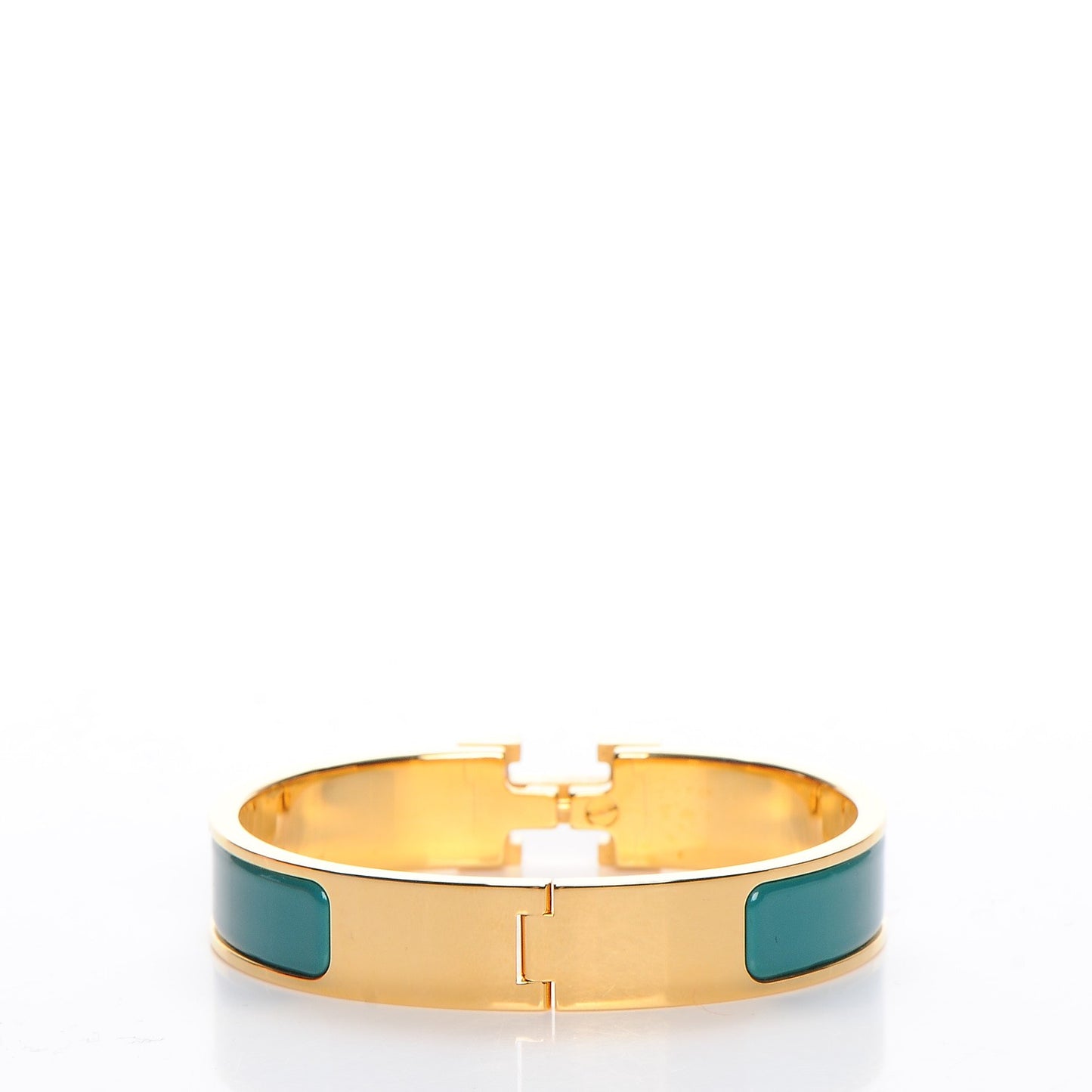 Enamel Narrow Clic Clac H Bracelet PM Malachite