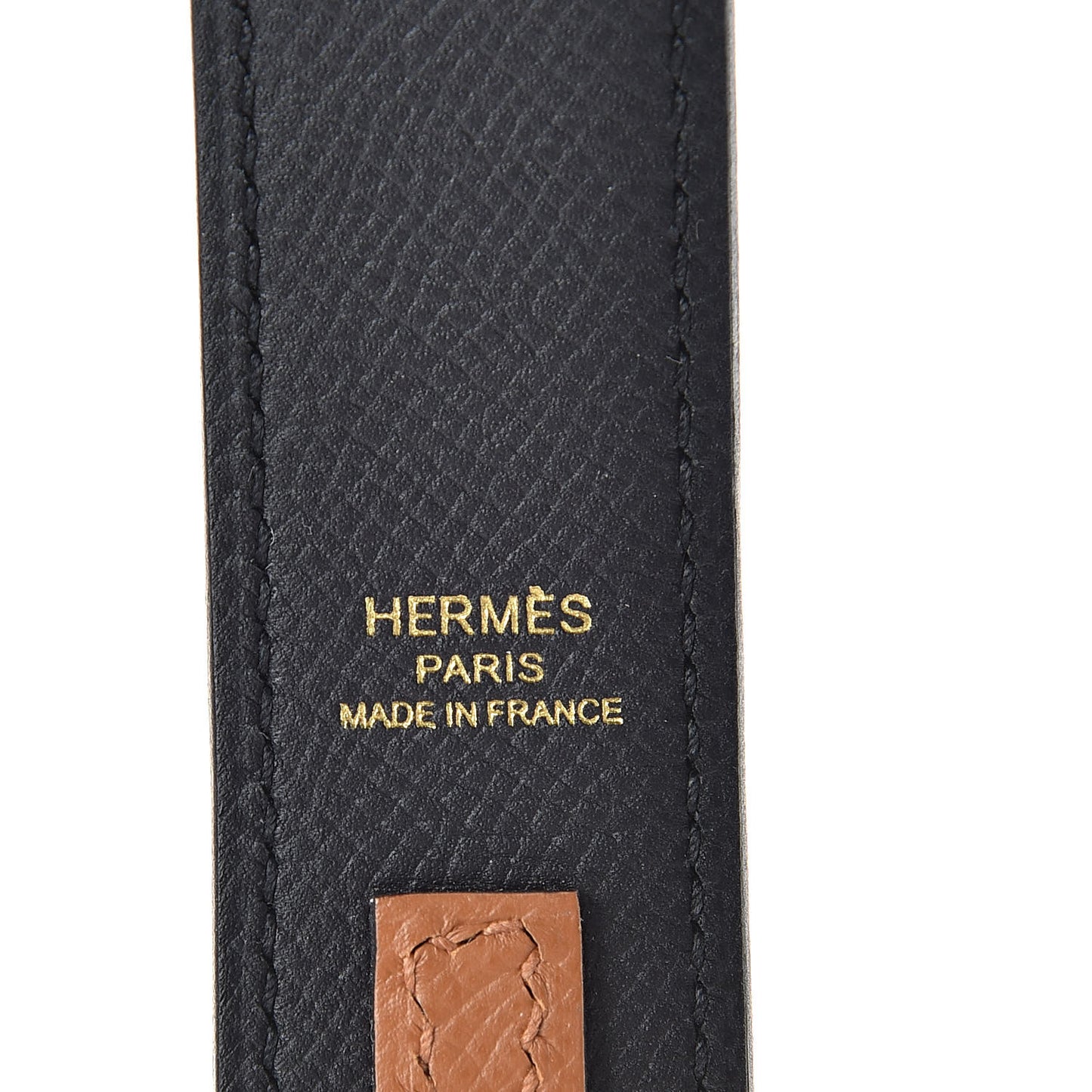 Epsom 30mm Tressage Au Galop Shoulder Strap Black Craie Gold