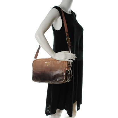 Prada Glace Calfskin Zippers Bauletto Ardesia Nudo 2 of 12