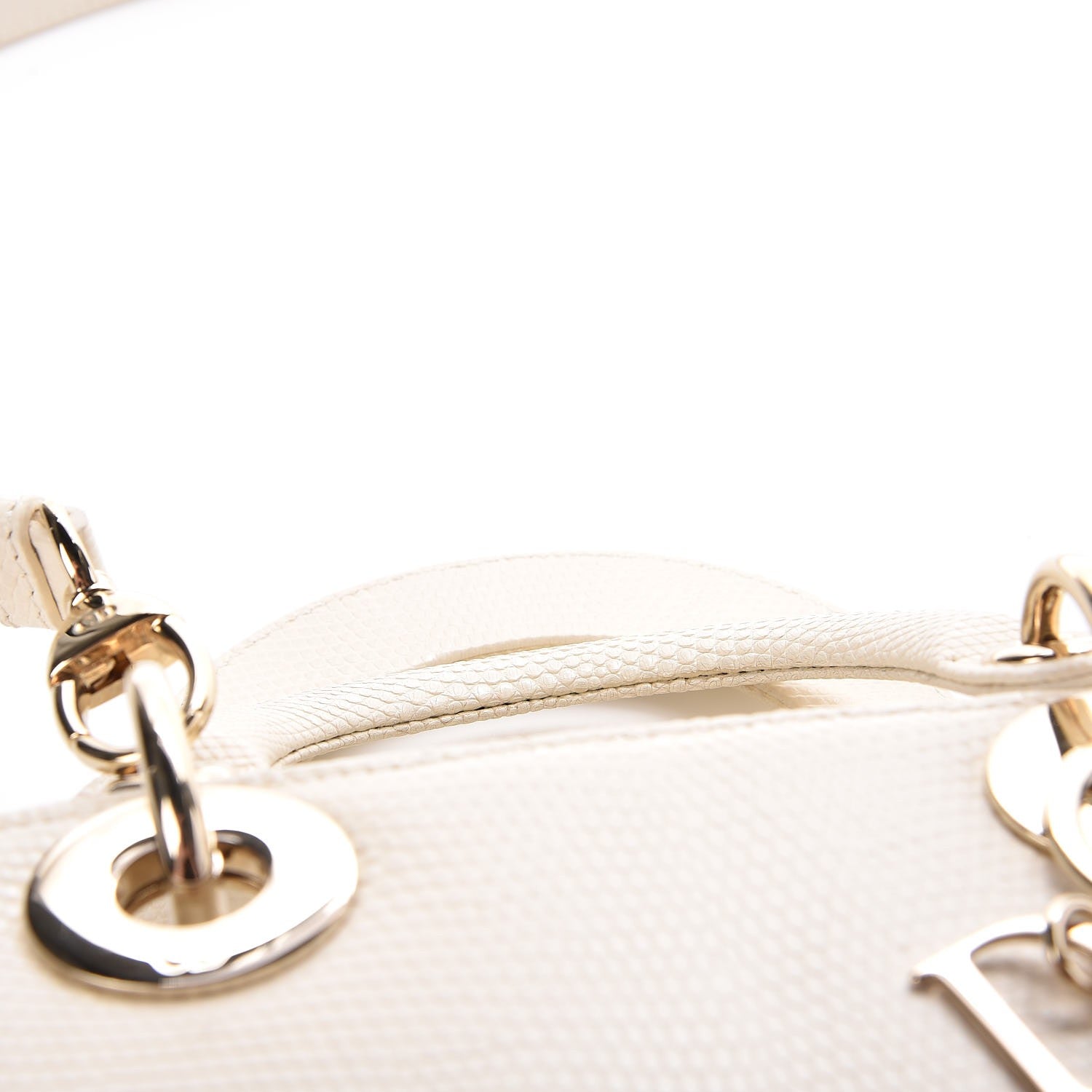 Christian Dior Lizard Mini Lady Dior White 7 of 7