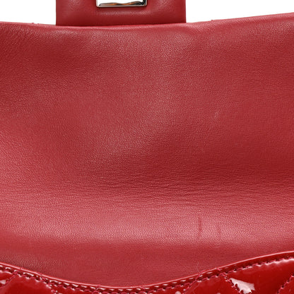 Chanel Patent Quilted Mini Flap Clutch With Chain  Red 11 of 13