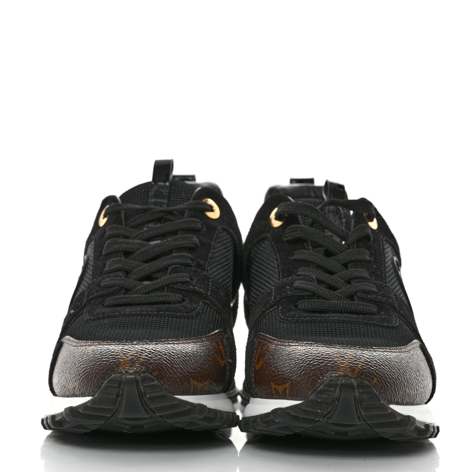 Louis Vuitton Suede Monogram Run Away Sneakers 39 Black 2 of 8