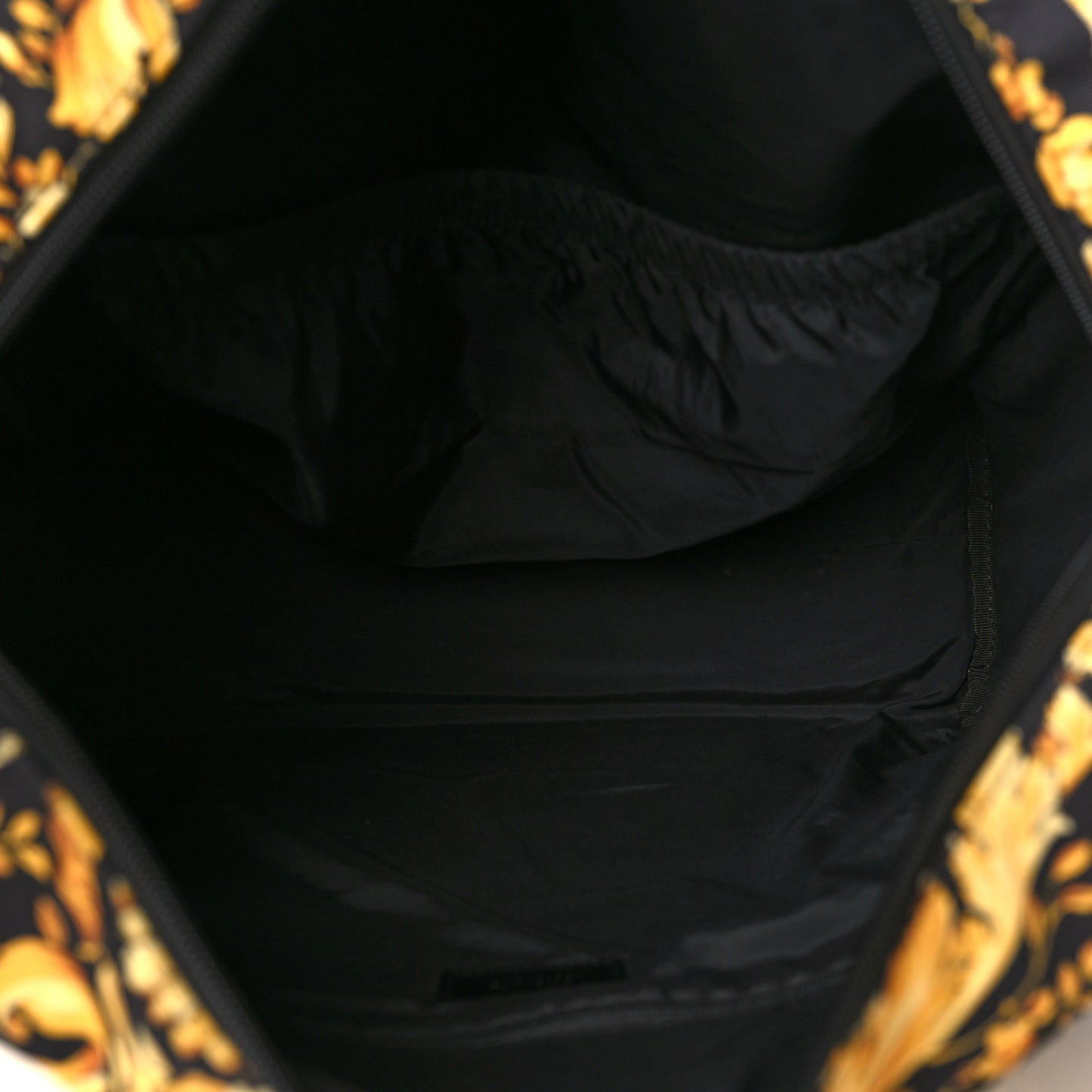 Nylon Baroque Diaper Bag Black