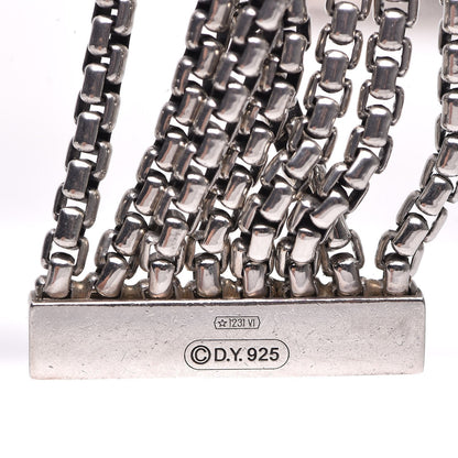David Yurman Sterling Silver Eight-Row Box Chain Bracelet 4 of 4
