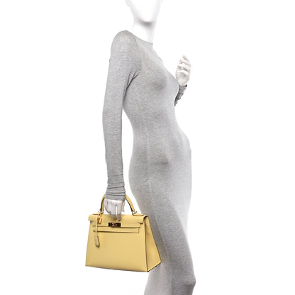 Hermes Epsom Kelly Sellier 28 Jaune Poussin 2 of 12