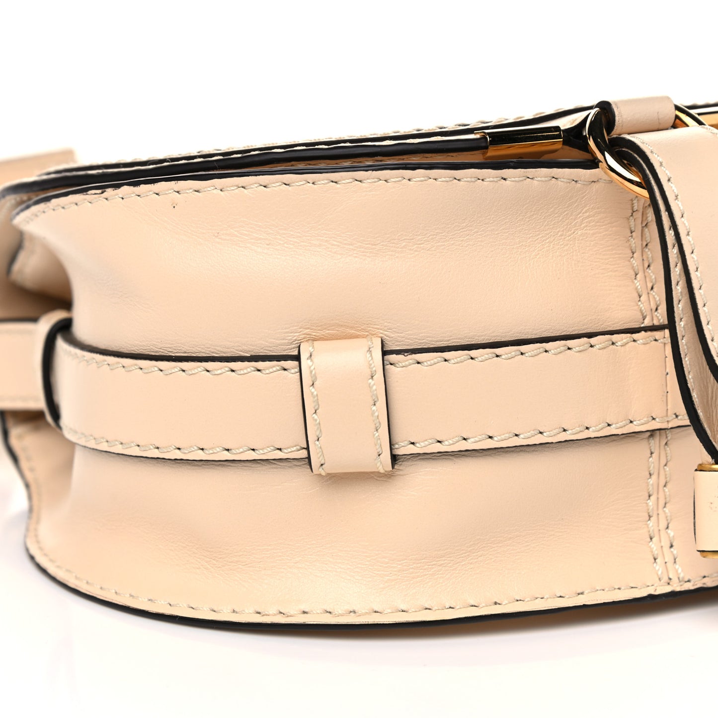 Calfskin Mini Marcie Round Crossbody Bag Abstract White