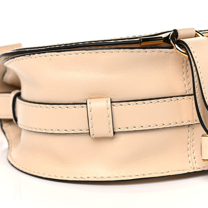 Chloe Calfskin Mini Marcie Round Crossbody Bag Abstract White 7 of 9