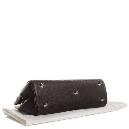 Christian Dior Leather Cannage Stitched Small Tote Brown 4 of 8