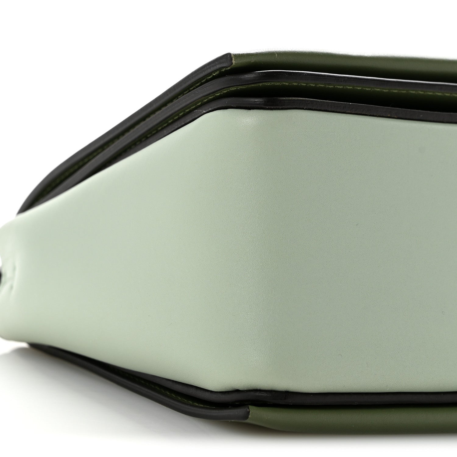 Celine Shiny Smooth Calfskin Medium Frame Shoulder Bag Olive Pastel Green 9 of 12