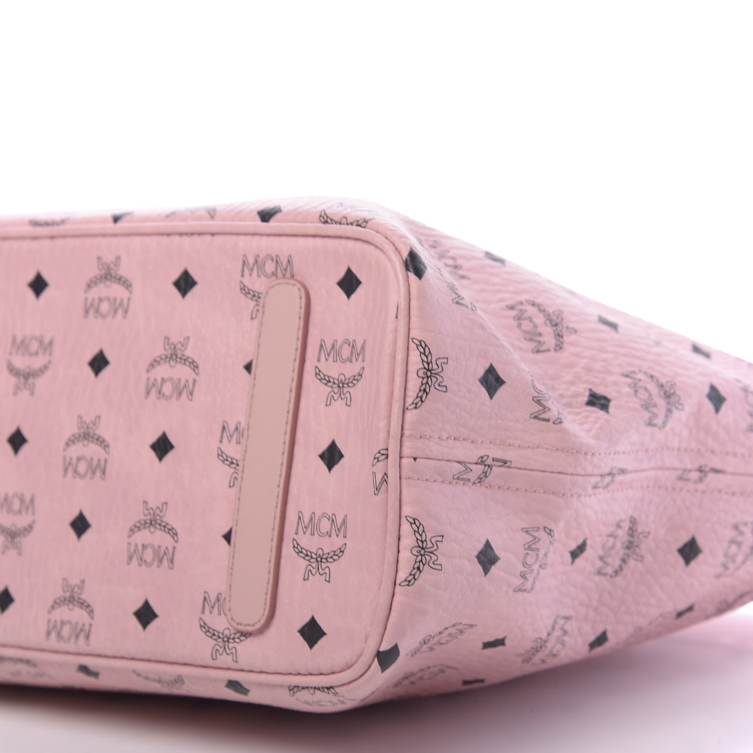 MCM Visetos Medium Anya Shopper Tote Light Pink 7 of 10