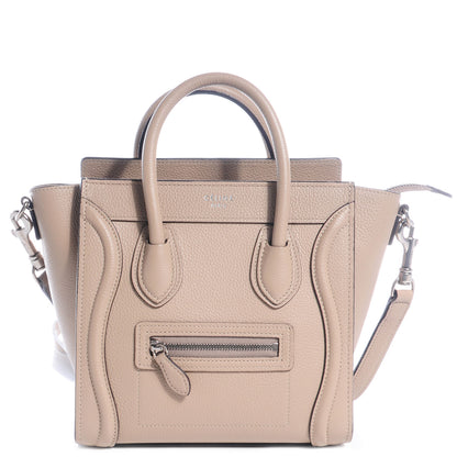 Celine Drummed Leather Nano Luggage Dune 1 of 8