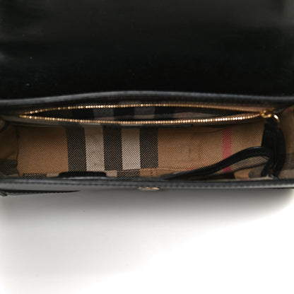 Burberry Polished Bridle Leather Small Abbott Crossbody Black 4 of 10