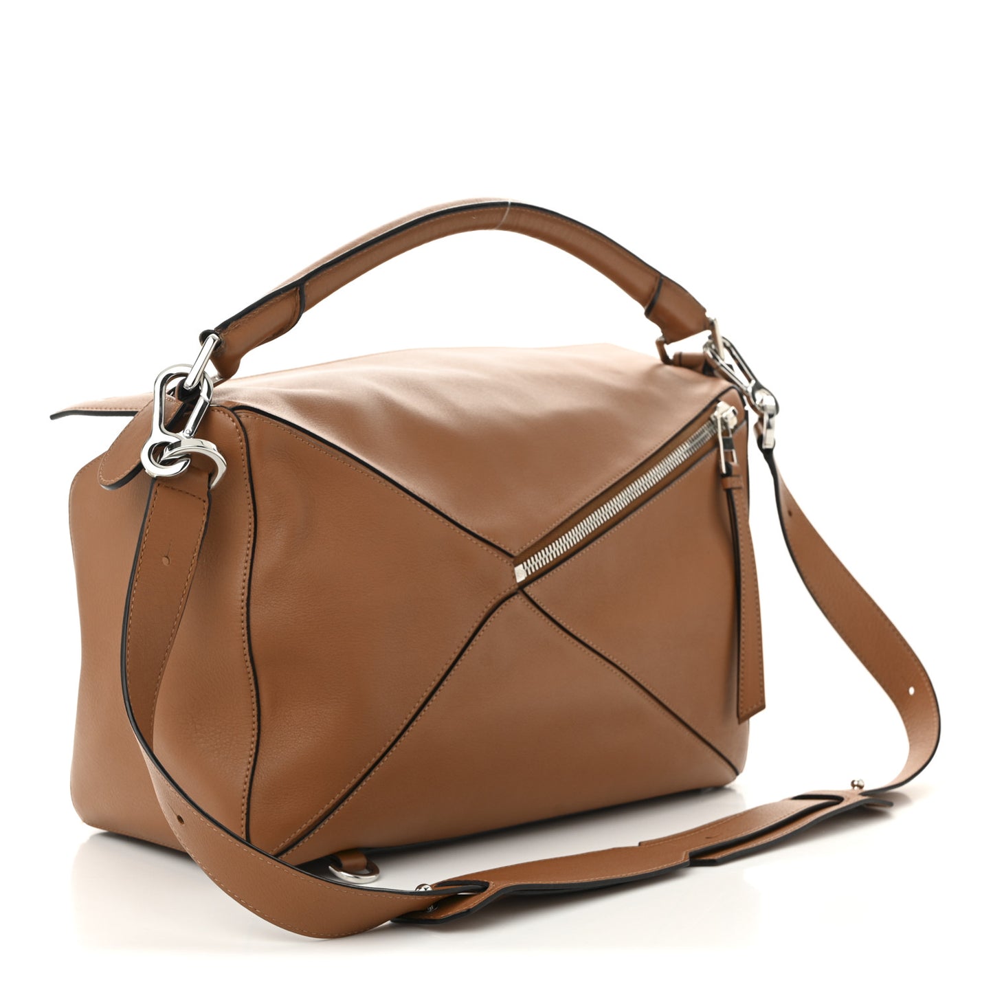Calfskin Large Puzzle Bag Tan