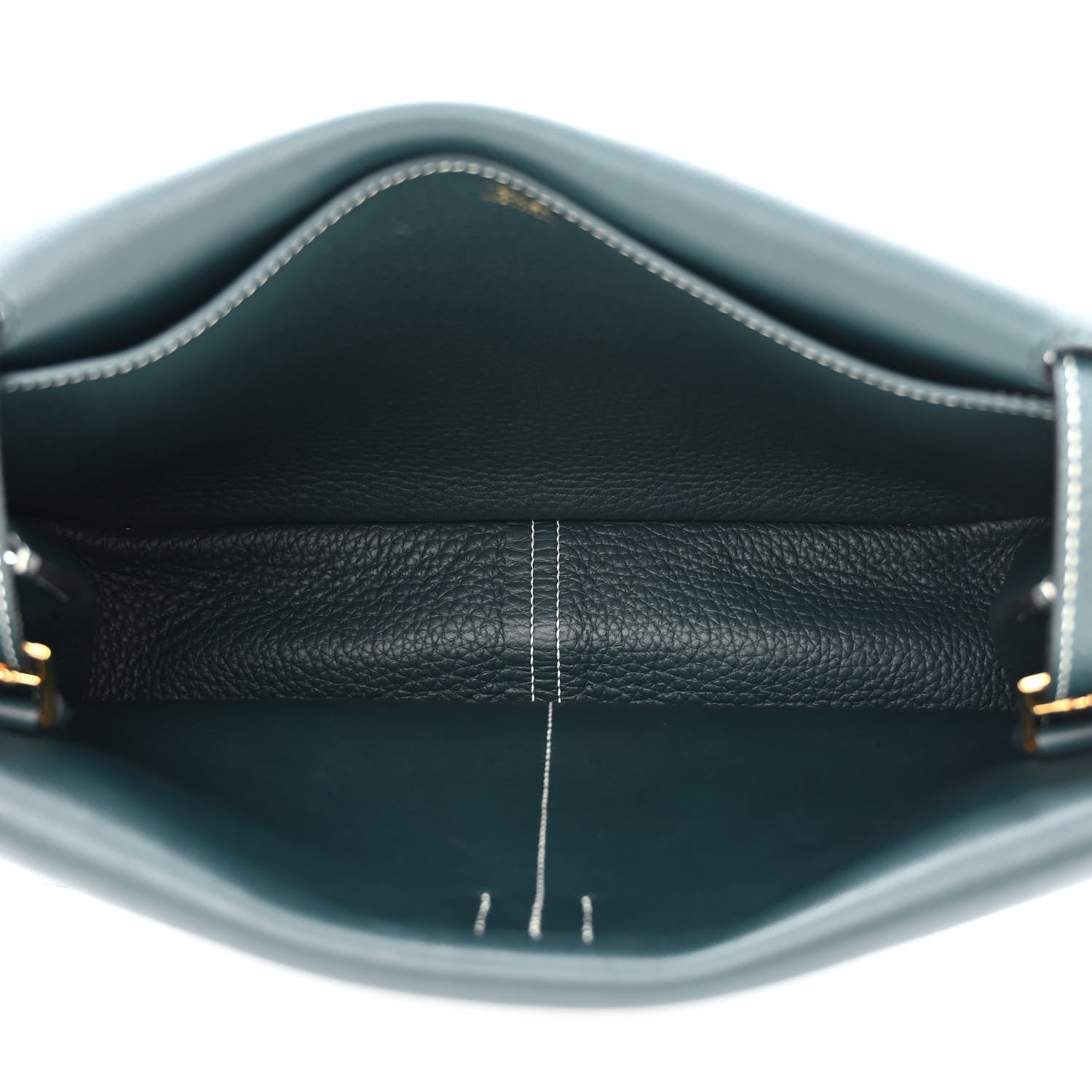 Hermes Taurillon Clemence Halzan 31 GM Vert Cypress 5 of 14