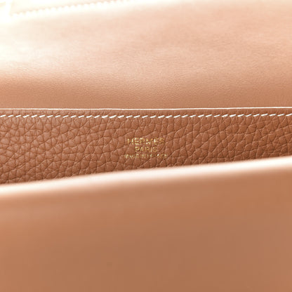 Hermes Taurillon Clemence Halzan 31 Gold 9 of 12