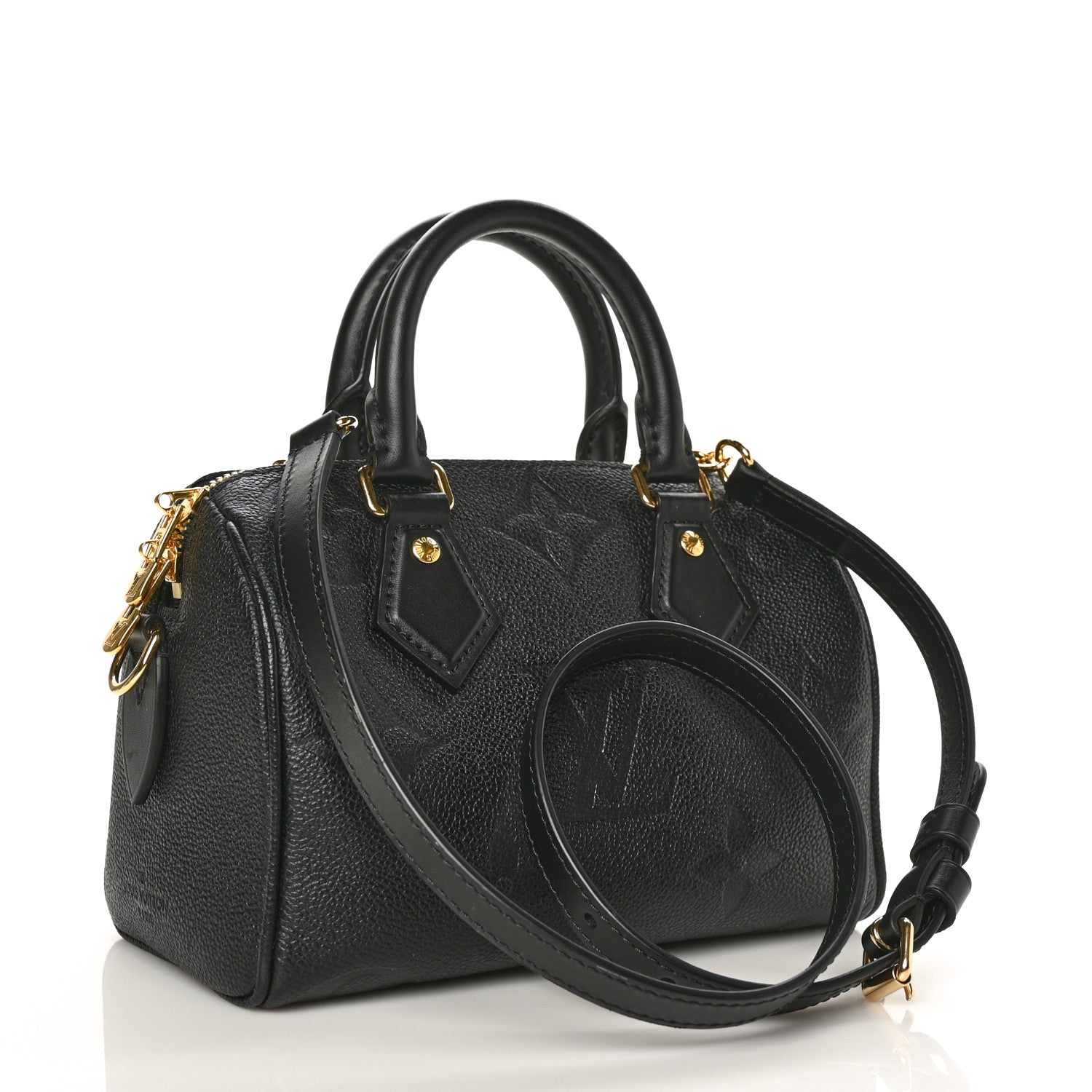 Louis Vuitton Empreinte Monogram Giant Speedy Bandouliere 20 Black 3 of 6