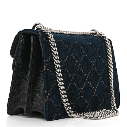 Gucci Velvet Skipper GG Monogram Small Dionysus Shoulder Bag Blue Beige Black 3 of 13