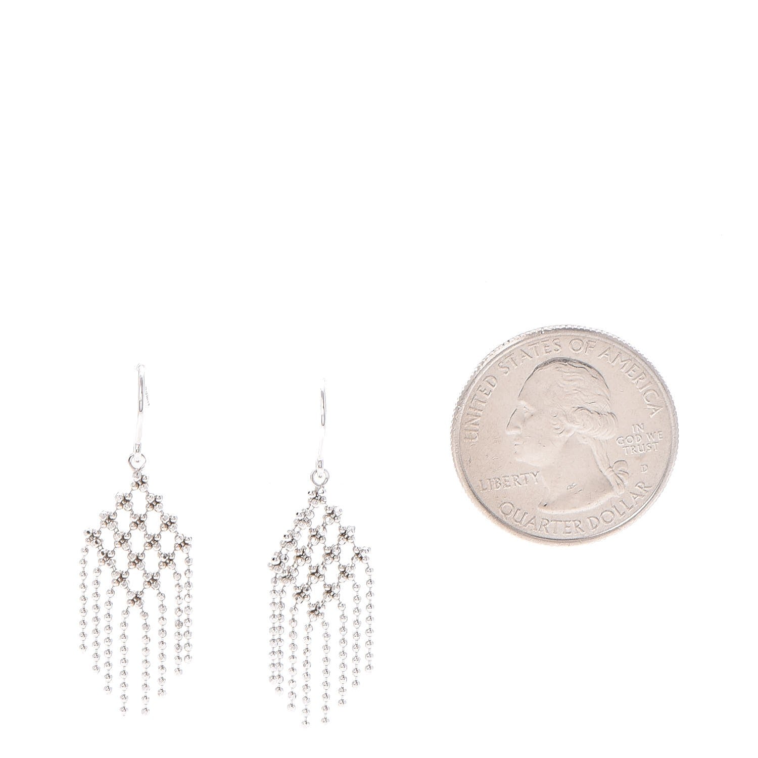 Tiffany 18K White Gold Fringe Earrings 2 of 4