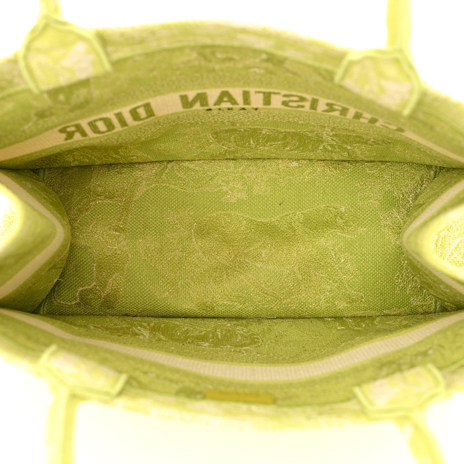 Christian Dior Canvas Embroidered Medium Dioriviera Toile De Jouy Book Tote D-Lite Green 5 of 16