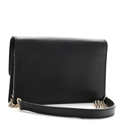 Gucci Dollar Calfskin Interlocking G Chain Wallet Black 3 of 8