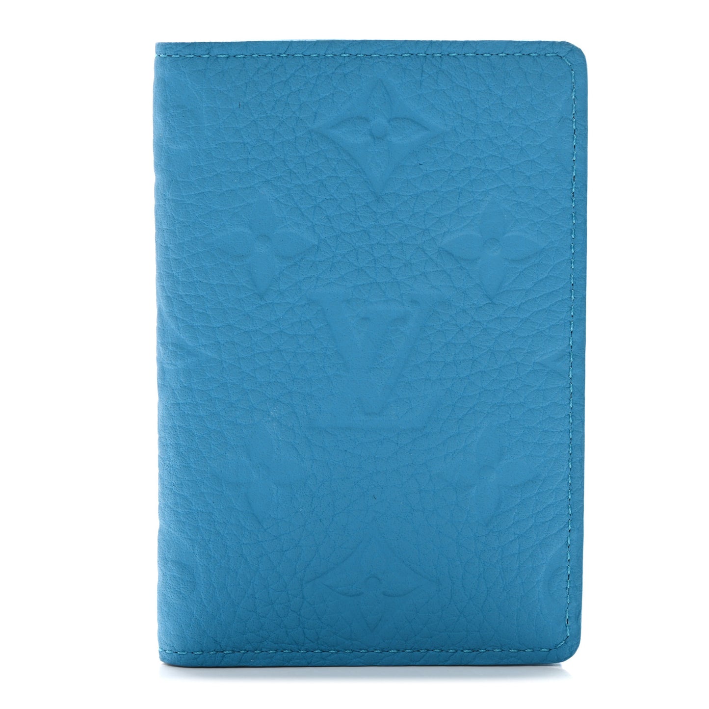 Taurillon Monogram Pocket Organizer Turquoise