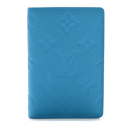Louis Vuitton Taurillon Monogram Pocket Organizer Turquoise 1 of 8