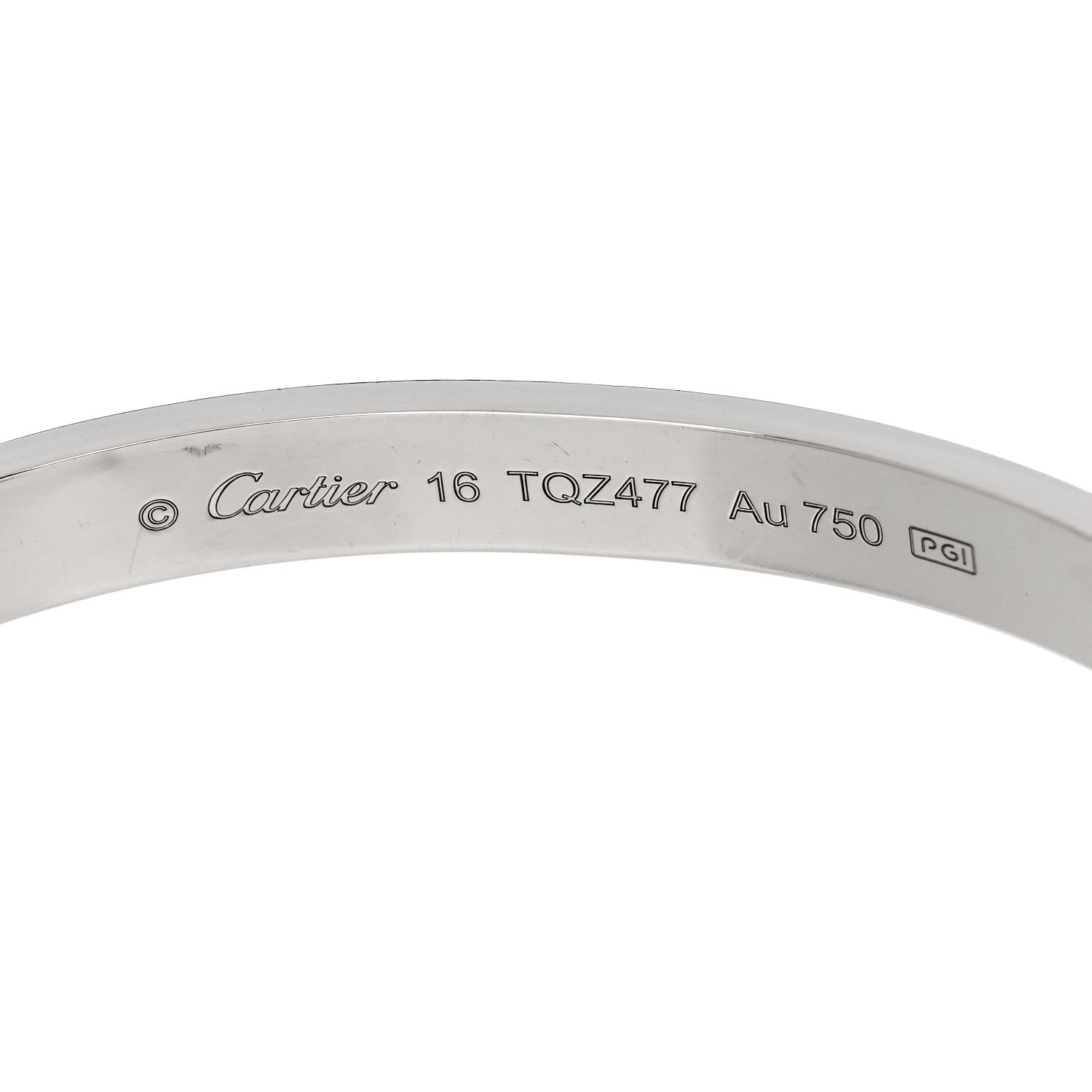 Cartier 18K White Gold LOVE Cuff Bracelet 16 3 of 4