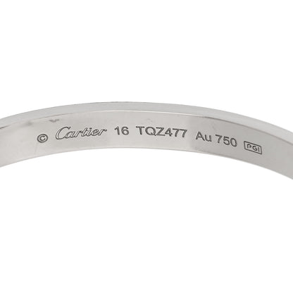 Cartier 18K White Gold LOVE Cuff Bracelet 16 3 of 4