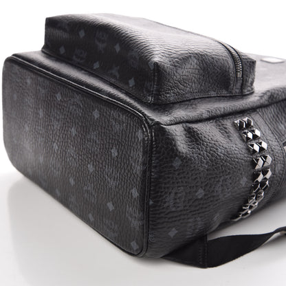 MCM Visetos Medium Side Studs Stark Backpack Black 9 of 10