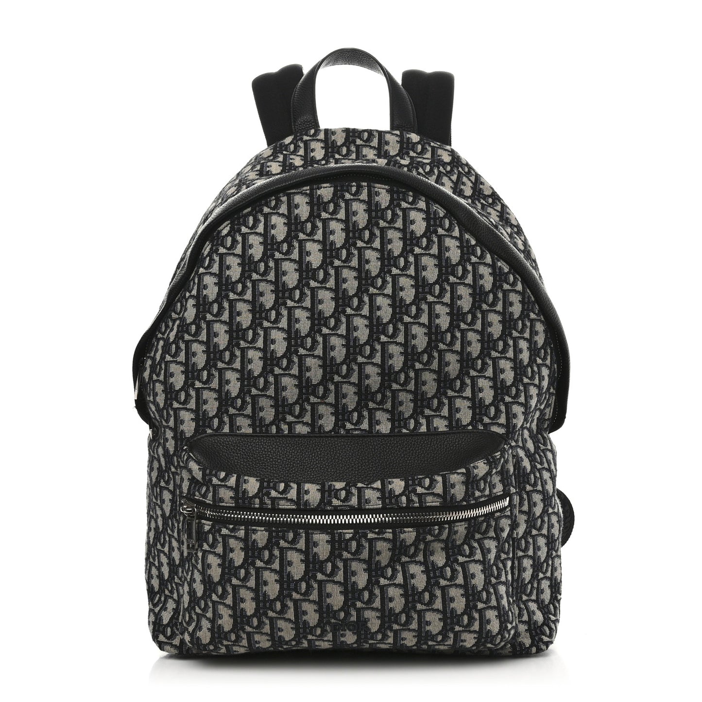 Oblique Calfskin Rider Backpack Beige Black