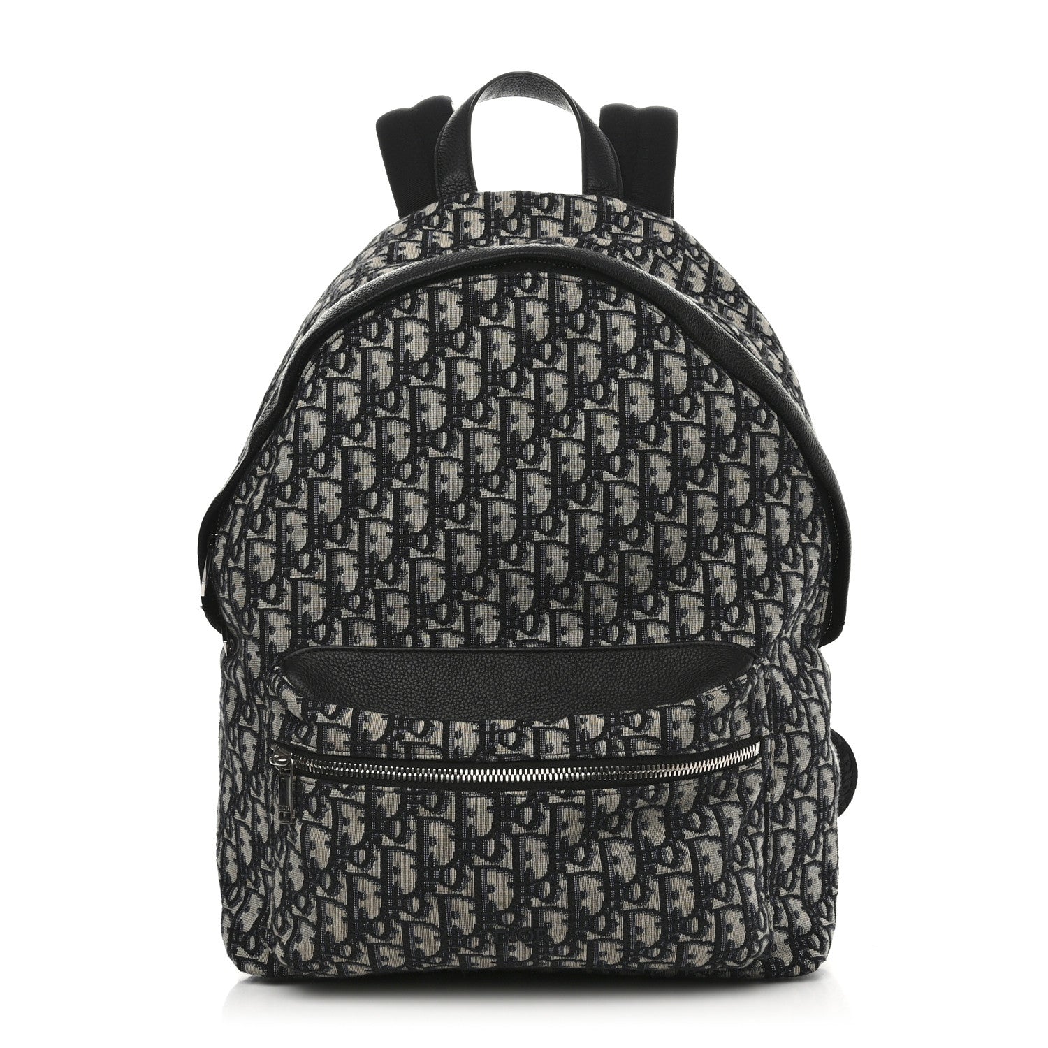 Christian Dior Oblique Calfskin Rider Backpack Beige Black 1 of 12