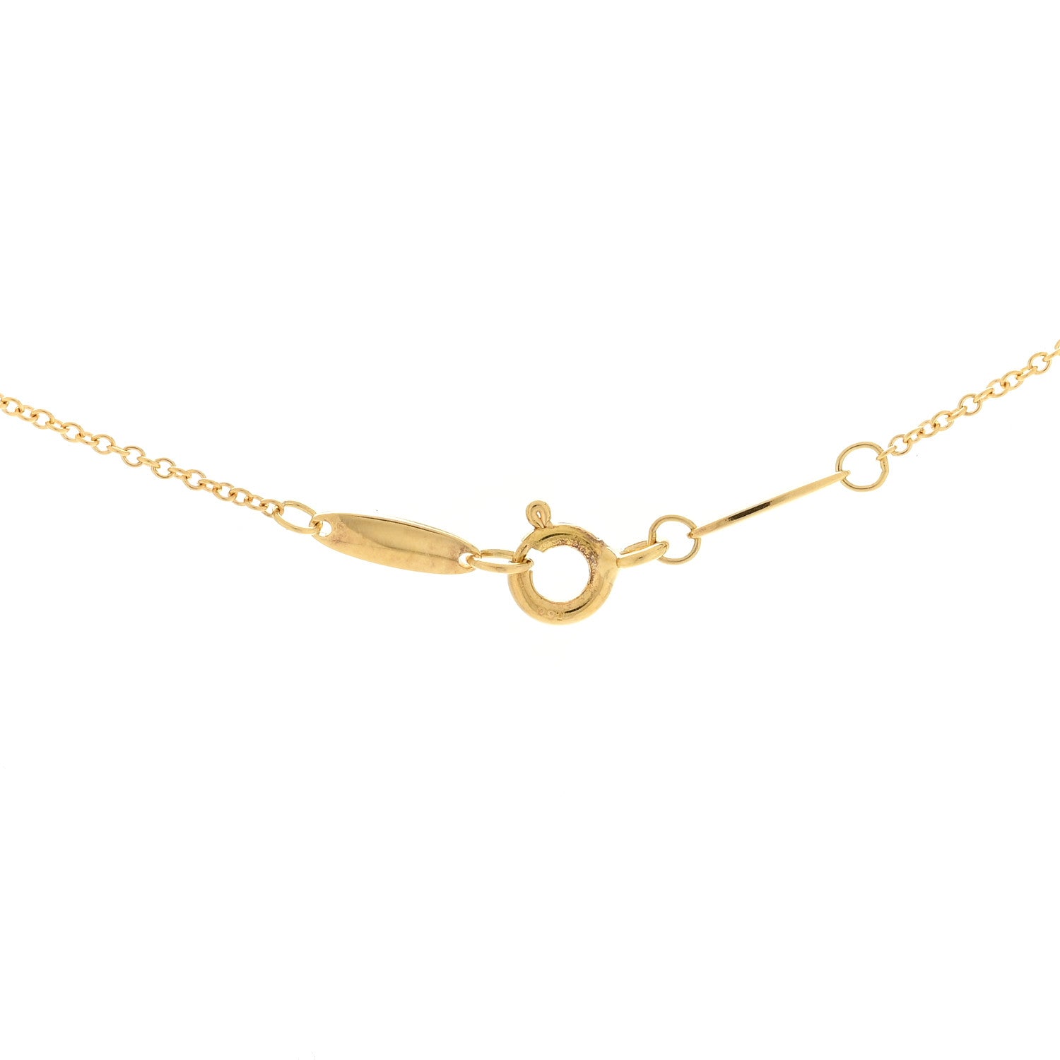 Tiffany 18K Yellow Gold Diamond .08ct Elsa Peretti Diamonds by the Yard Pendant Necklace 4 of 4