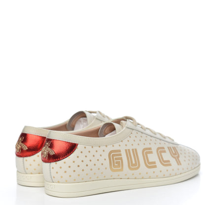 Gucci X SEGA Calfskin GUCCY Stars Womens Falacer Sneakers 36 White 5 of 9