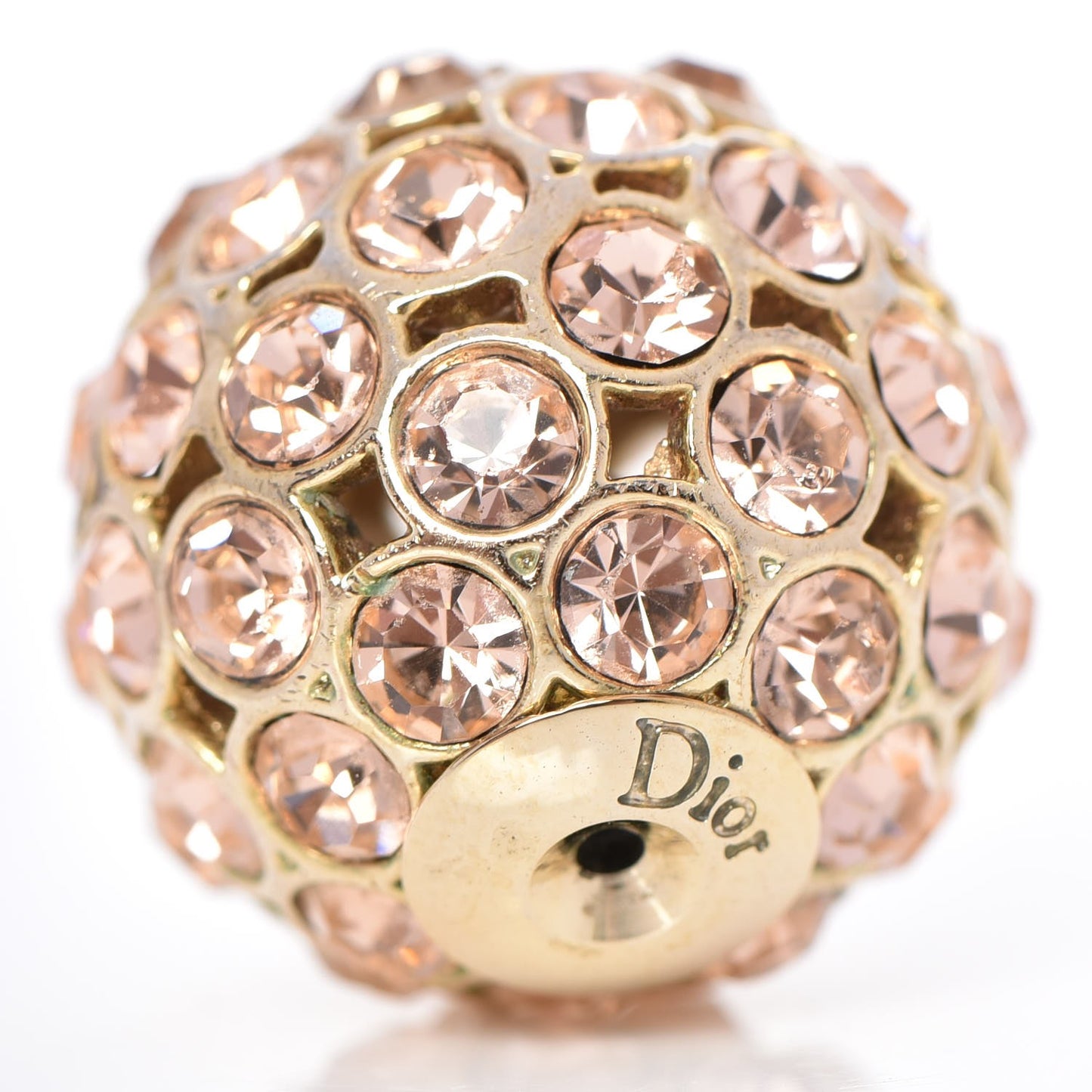 Crystal Mise En Dior Tribal Earrings Light Pink Gold