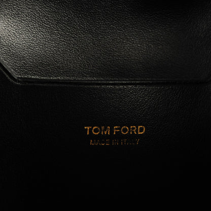 Tom Ford Calfskin Medium Double Tassel Bucket Taupe 6 of 8