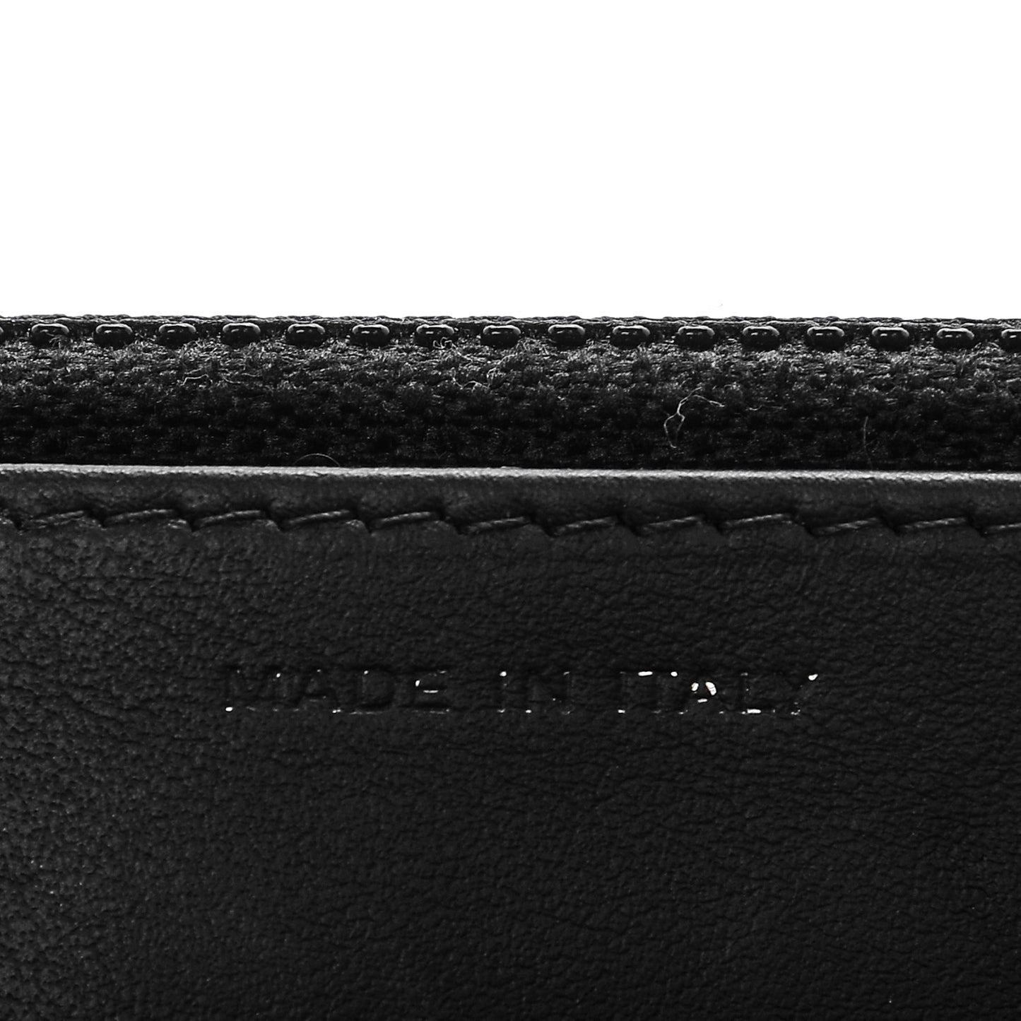 Calfskin Quilted Boy Wallet On Chain WOC Black