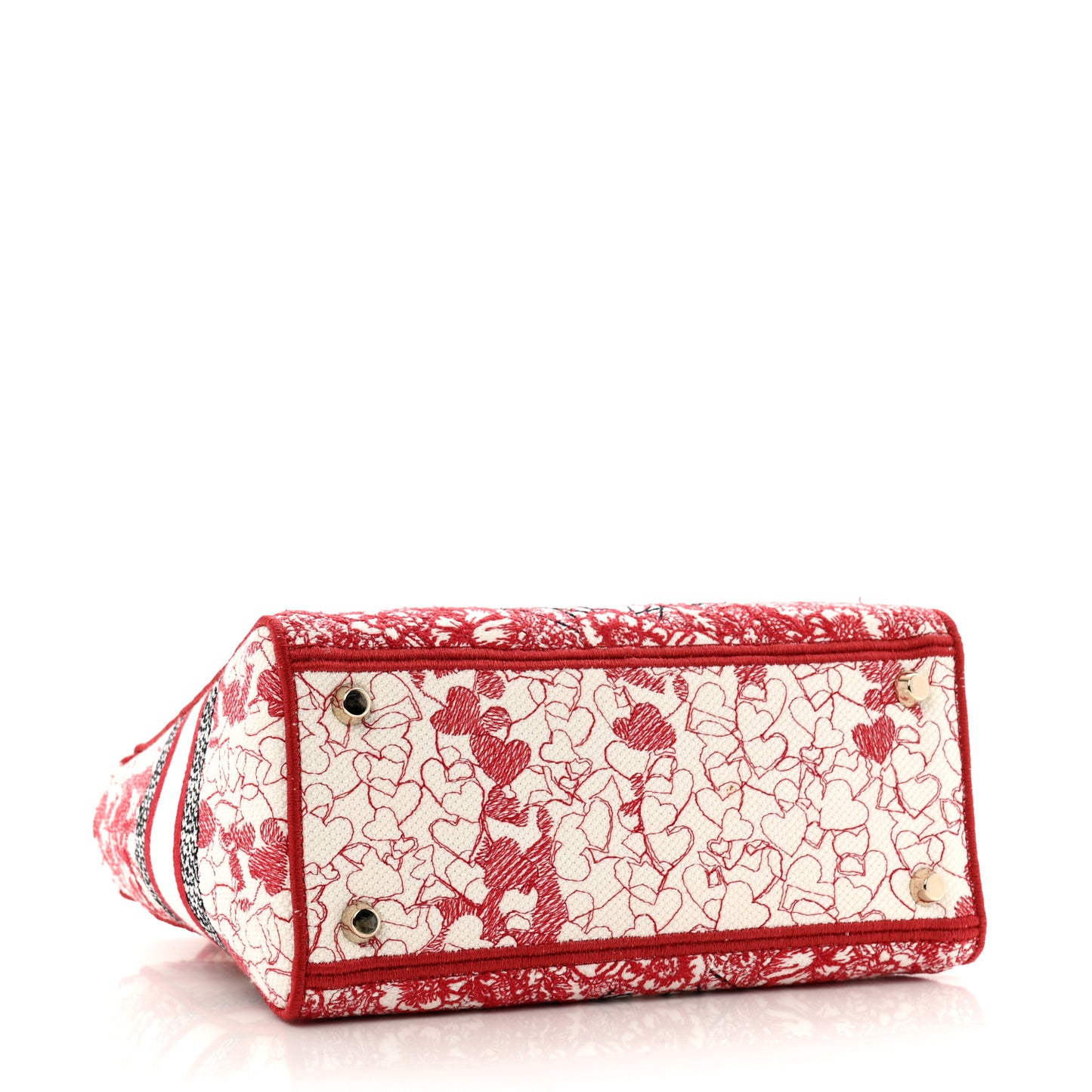 Canvas Embroidered Medium Dioramour D-Royaume Lady D-Lite Red Multicolor