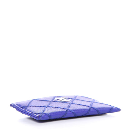 Chanel Calfskin Diamond Stitched Card Holder Purple 4 of 9