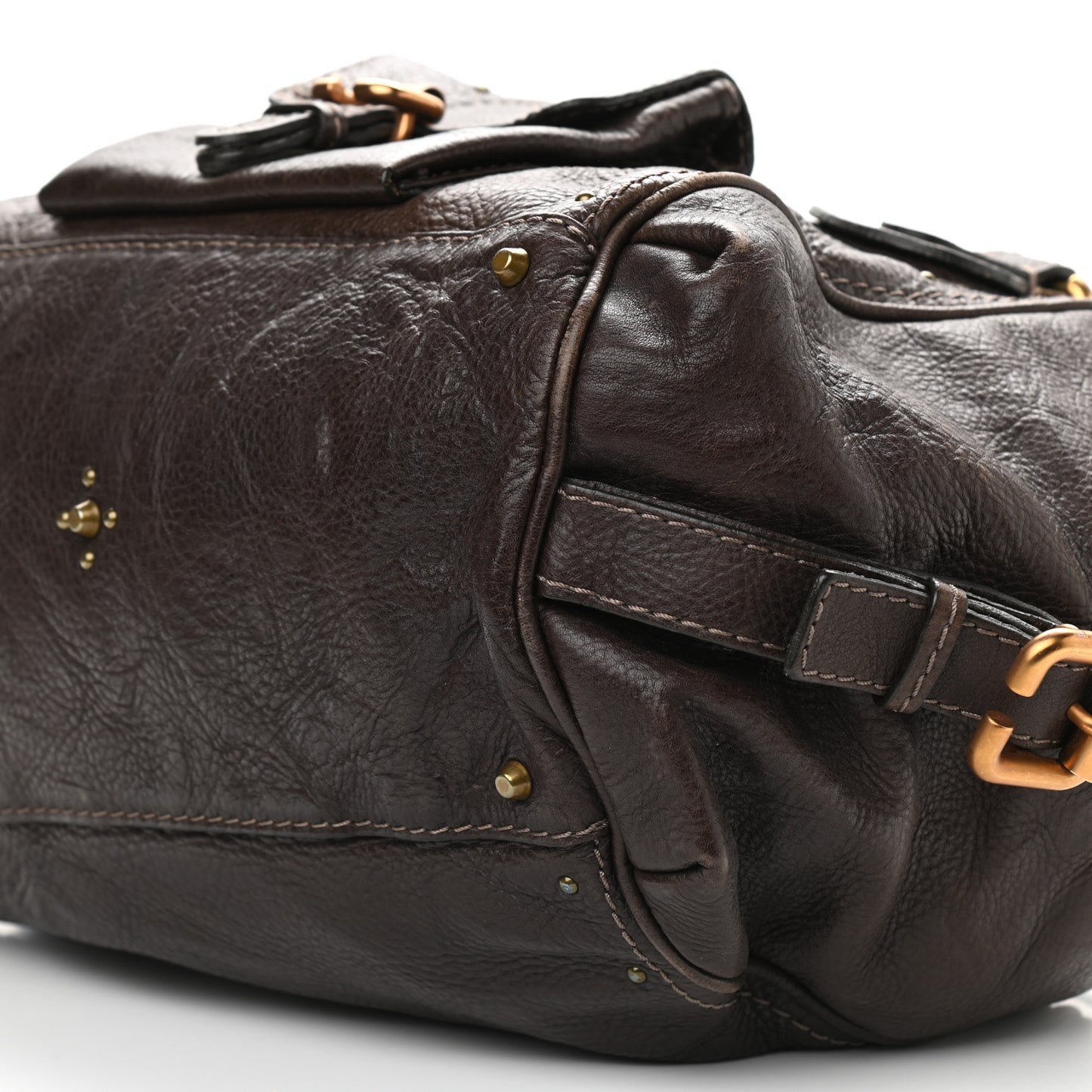 Calfskin Paddington Front Pocket Tote Chocolate
